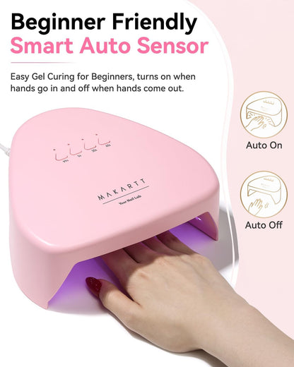 Compact Travel UV Nail Lamp for Gel Nail Polish, Plug-in Nail Dryer