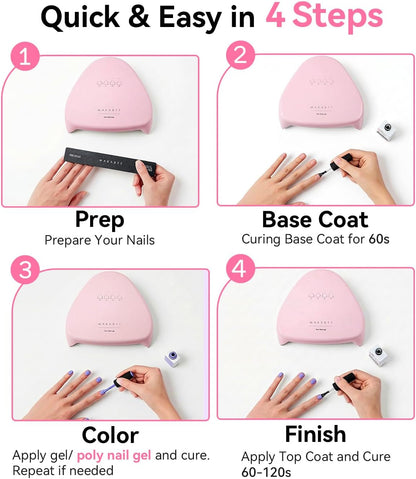 Compact Travel UV Nail Lamp for Gel Nail Polish, Plug-in Nail Dryer