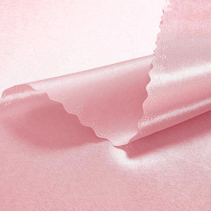 12 Pack Blush Pink Scalloped Satin Napkins 12x12 Inch Wedding