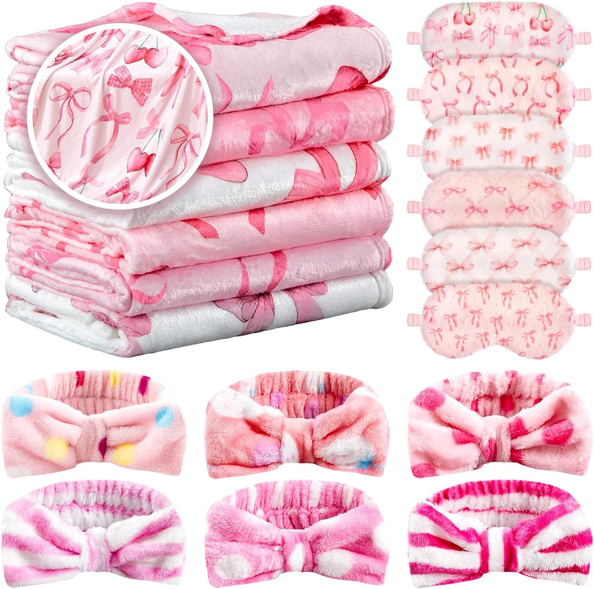 18 Pcs Sleepover Party Supplies for Slumber Girls Spa Party Gift