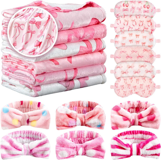 18 Pcs Sleepover Party Supplies for Slumber Girls Spa Party Gift