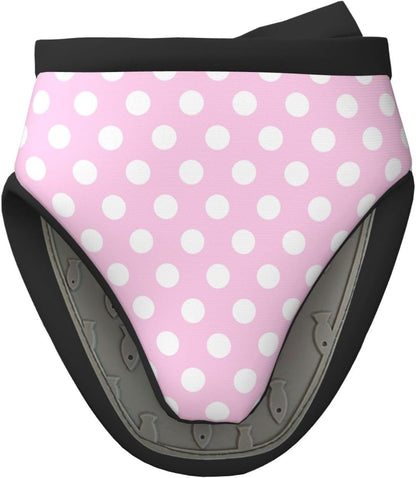 Mini Silicone Oven Mitts, Light Pink Polka Dot Print B Oven Mitts Heat Resistant, Pot Holders for Kitchen Cooking & Baking Gloves