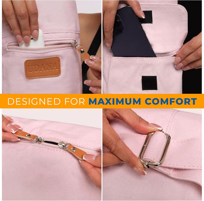 UDANA Canvas Yoga Mat Bag for Women & Men, Full-Zip Carrier with 3 Pockets & Adjustable Strap, Stylish Gym & Pilates Bag – Available in Multiple Sizes
