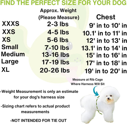 Step in Dog Harness - Eco-Friendly Teacup Dog Harnesses for XXS, XS, and Small Dogs - Reflective and Adjustable Mini Body Halter Vest -Tiny Soft Mesh Toy Breed Harness (XXXS, Black and Pink)