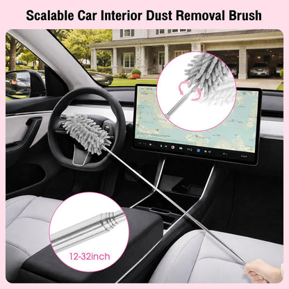 Pink Car Cleaning Kit, 25Pcs Detailing Kit Interior with 4-in-1 Power Handheld Vacuum Cleaner, Detailing Brush Set, 2-in-1 Windshield Cleaner Tool, Car Accessories for Cleaning, Gift for Women