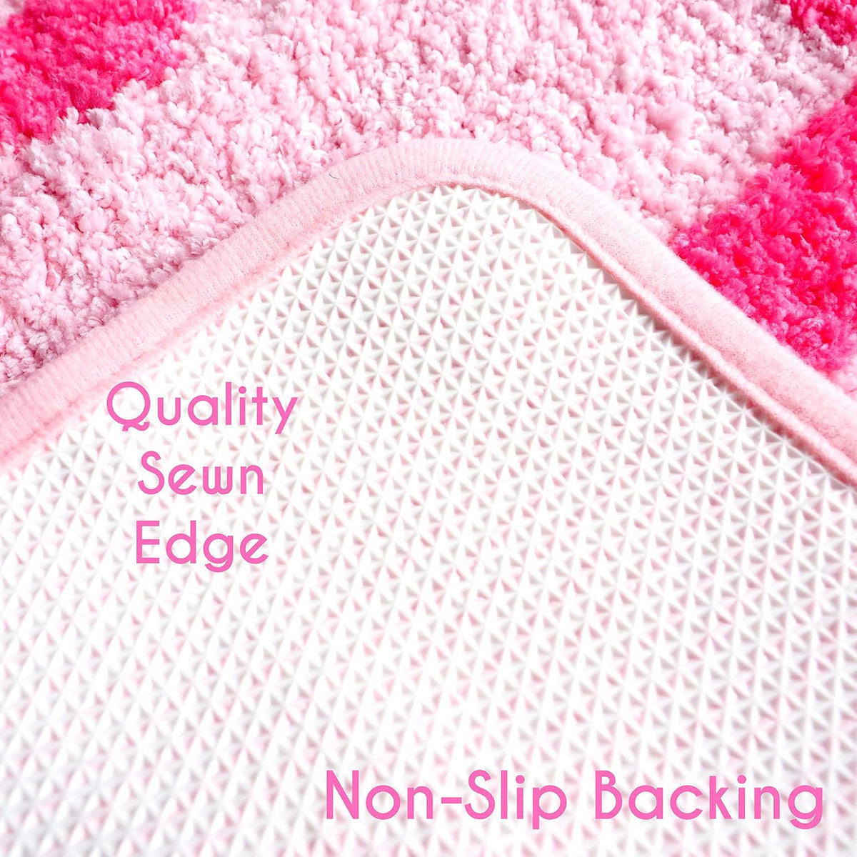 Hello Beautiful Bath Mat Light Pink Blush Peach Coral Cute Bathroom Rugs for Girls You Look Good Gorgeous Funny Shower Fun Bathroom Decor Non-Slip Washable Kids Women