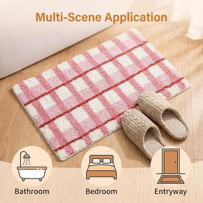 GIB Bathroom Rugs 32"x20", Extra Soft Absorbent Bath Mat for Bathroom Floor
