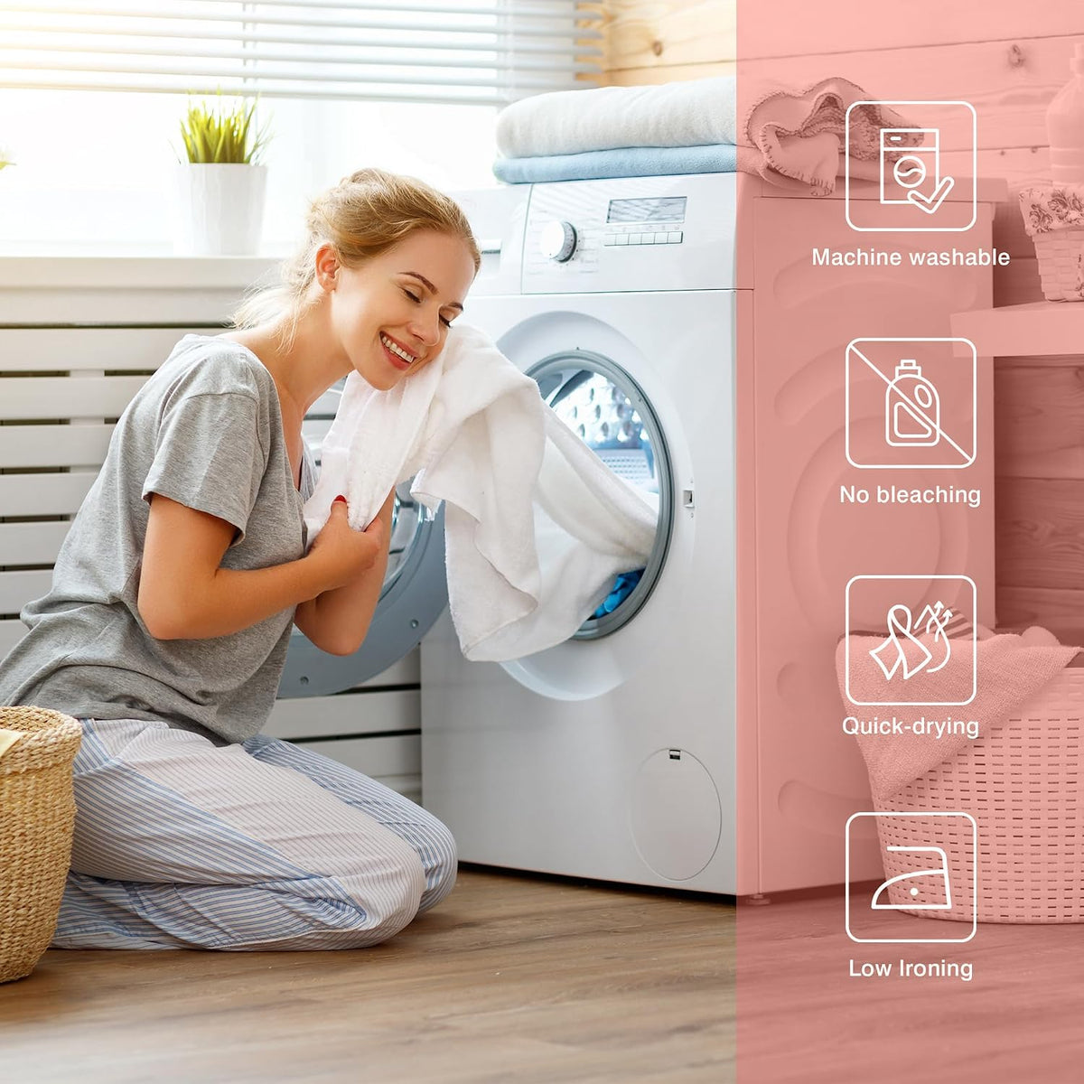 Mid Century Pink Green Boho Abstract Modern Bathroom Shower Curtain Set