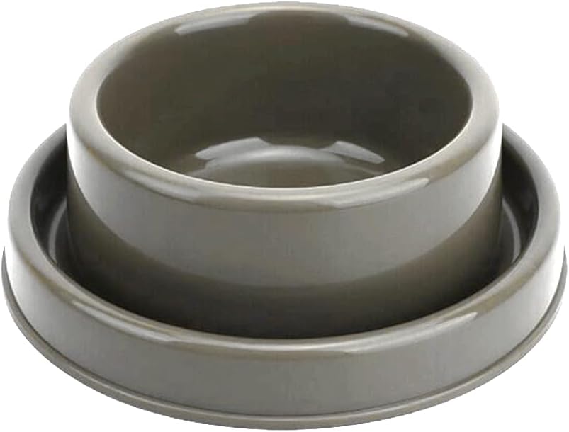 Ants Away Dog Bowl Cat Puppy Food Bowls Round No Spill Eating Feeder for Small Animals Brown S