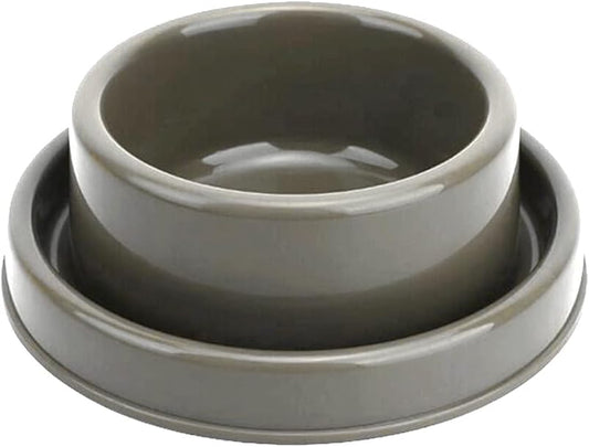 Ants Away Dog Bowl Cat Puppy Food Bowls Round No Spill Eating Feeder for Small Animals Brown S