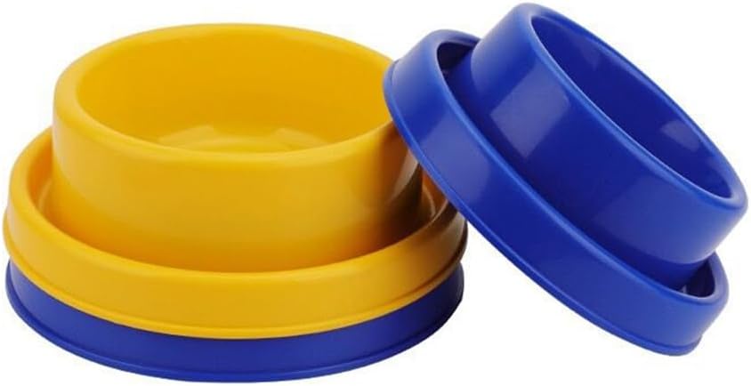 Ants Away Dog Bowl Cat Puppy Food Bowls Round No Spill Eating Feeder for Small Animals Brown S
