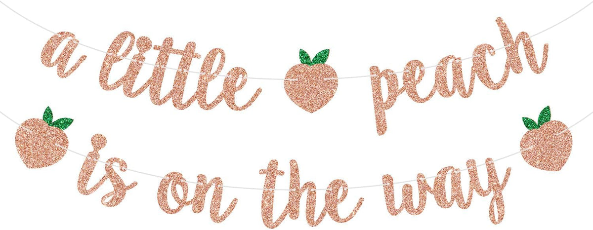 A Little Peach is on the Way Banner, Sweet as a Peach, Sweet Baby Shower Decorations, Fruit Theme Baby Shower/Gender Reveal Party Decorations