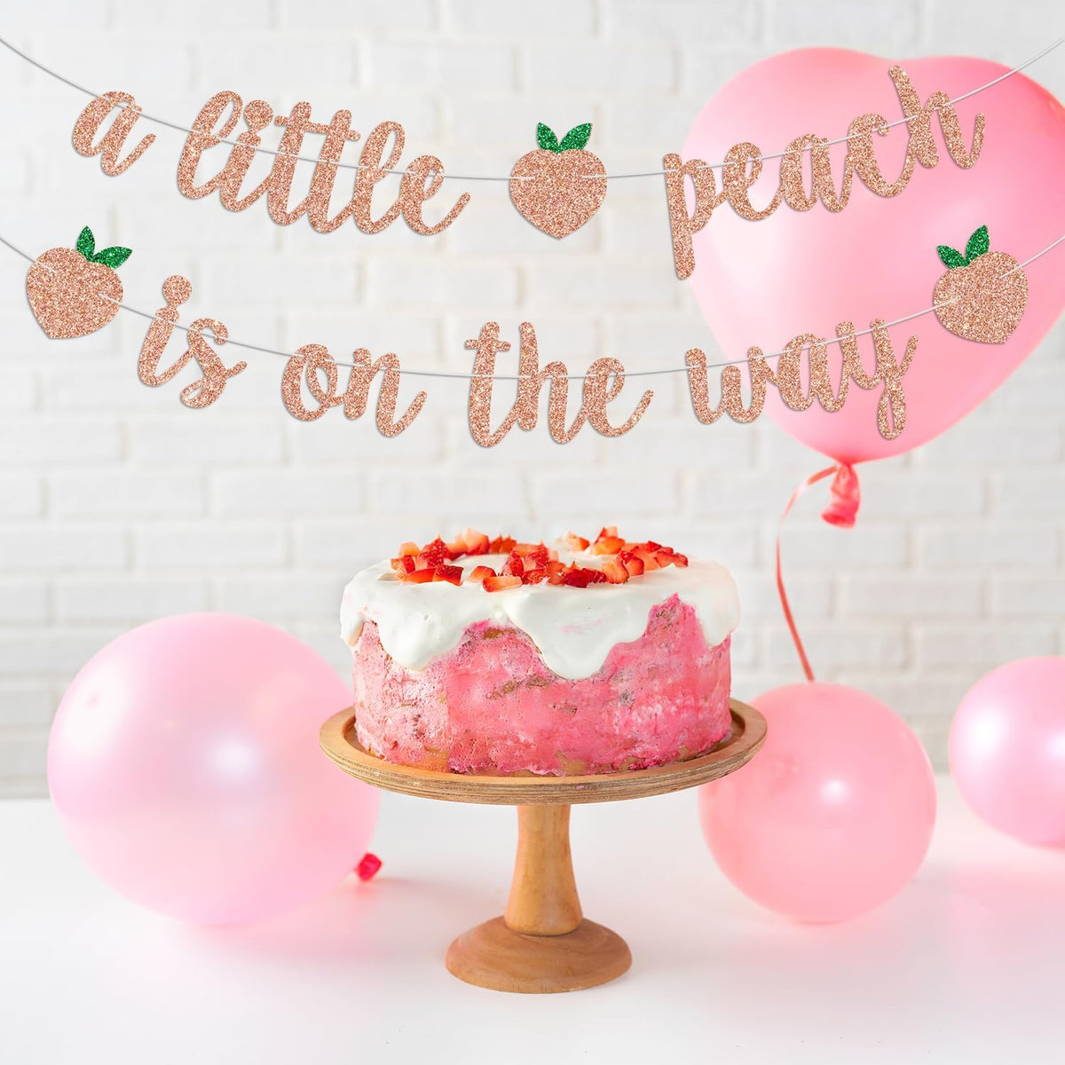 A Little Peach is on the Way Banner, Sweet as a Peach, Sweet Baby Shower Decorations, Fruit Theme Baby Shower/Gender Reveal Party Decorations