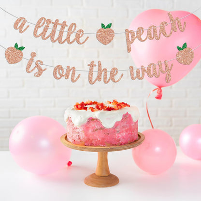 A Little Peach is on the Way Banner, Sweet as a Peach, Sweet Baby Shower Decorations, Fruit Theme Baby Shower/Gender Reveal Party Decorations