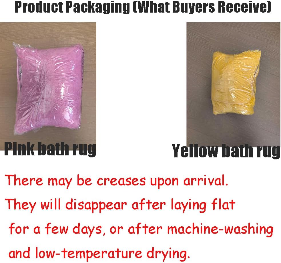 4 Piece Non Slip, Toilet Lid Cover and Contour Mat, Bath Mats Shower Mats Bath Rug Mat for Tub Toilet Bathroom (Pink)