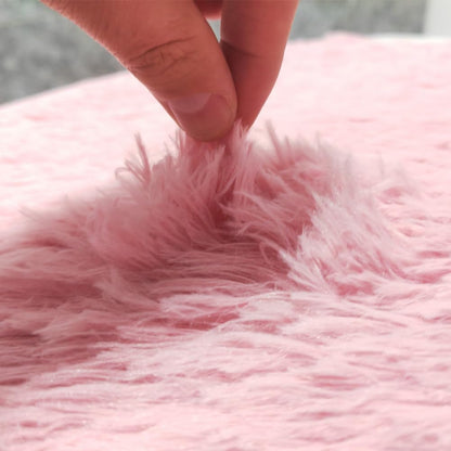 4 Piece Non Slip, Toilet Lid Cover and Contour Mat, Bath Mats Shower Mats Bath Rug Mat for Tub Toilet Bathroom (Pink)