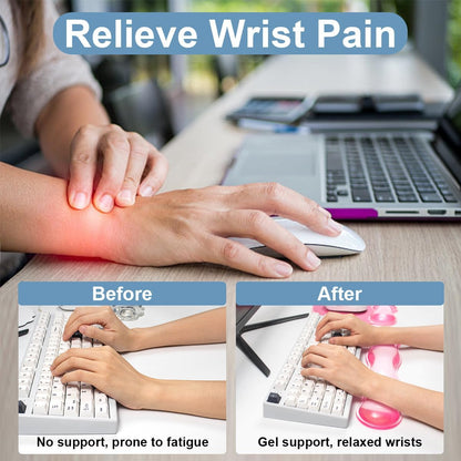 Mousepad with Gel Wrist Rest for Keyboard and Mouse - Office Accessories