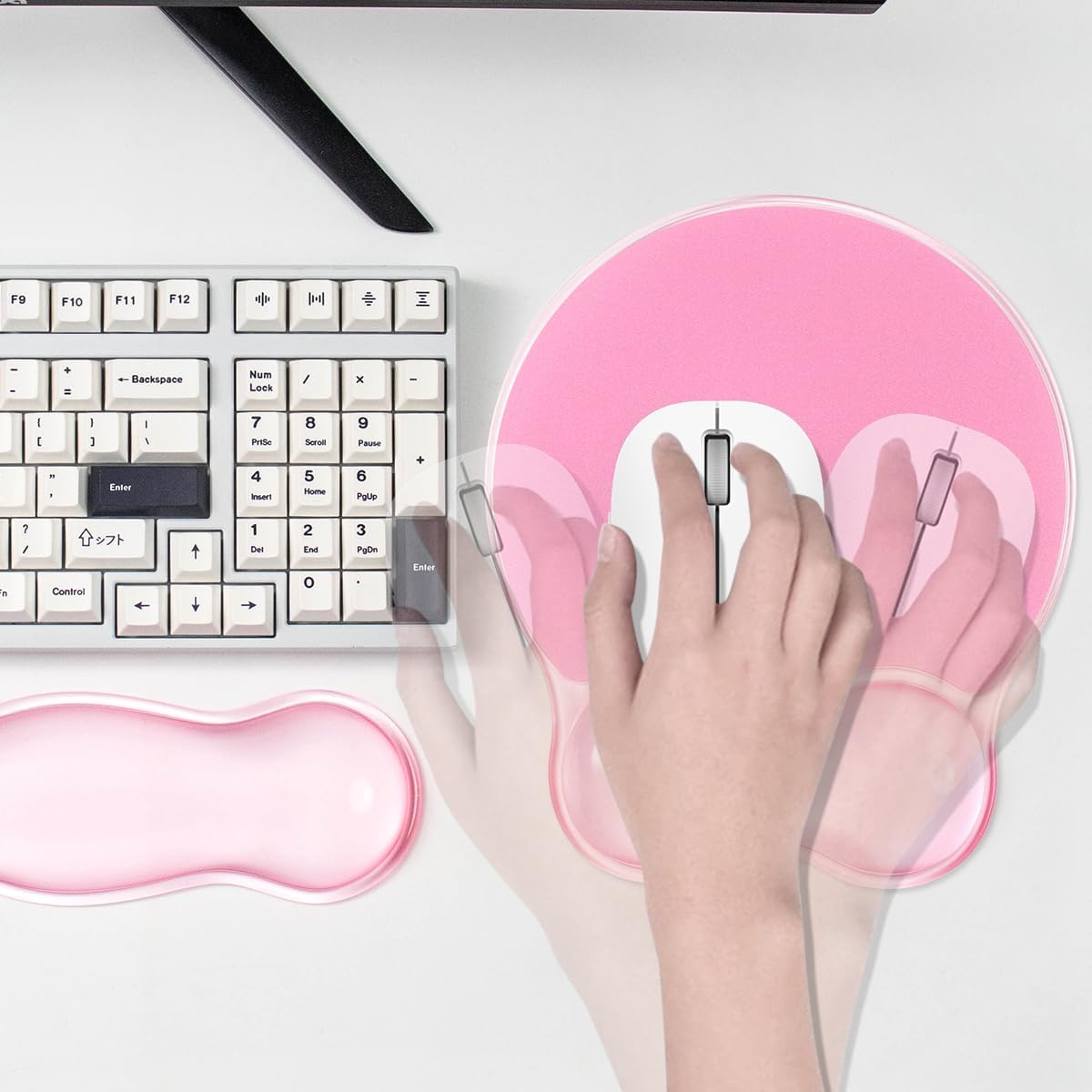 Mousepad with Gel Wrist Rest for Keyboard and Mouse - Office Accessories