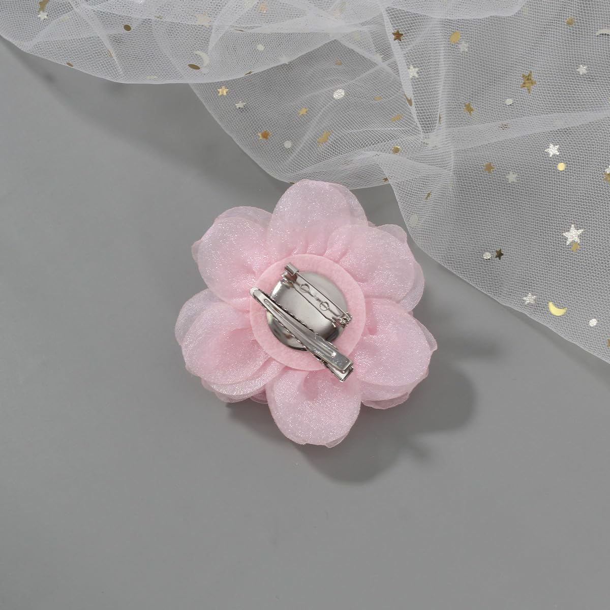 4.33" Soft Pink Flower Hair Clip | Lightweight Elegant & Perfect for Weddings, Parties or Daily Wear. Add a Feminine Touch to Hairstyles, Dresses, Hats & Accessories | Durable & stylish design