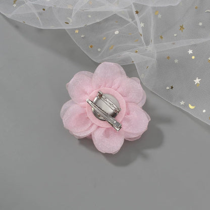 4.33" Soft Pink Flower Hair Clip | Lightweight Elegant & Perfect for Weddings, Parties or Daily Wear. Add a Feminine Touch to Hairstyles, Dresses, Hats & Accessories | Durable & stylish design