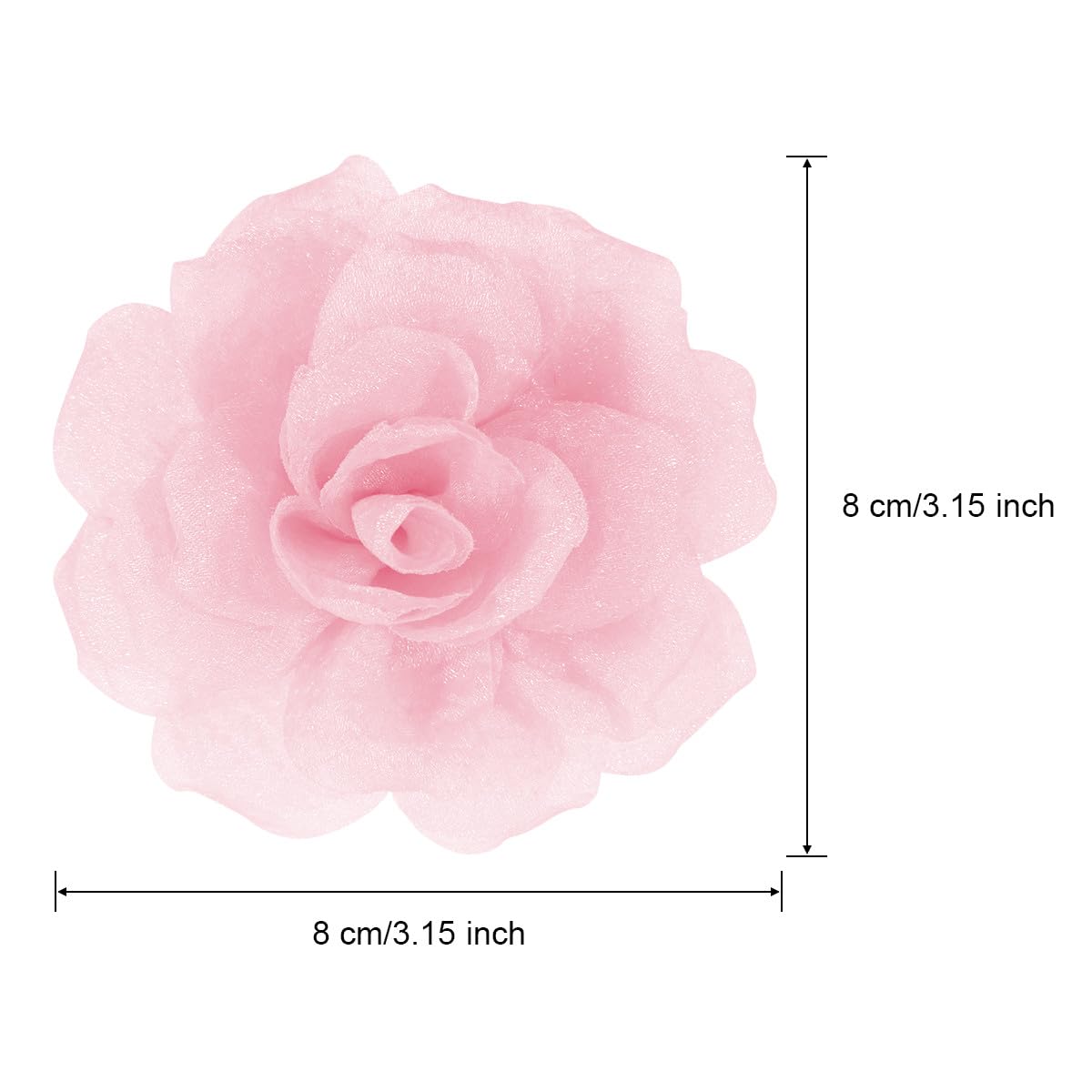 4.33" Soft Pink Flower Hair Clip | Lightweight Elegant & Perfect for Weddings, Parties or Daily Wear. Add a Feminine Touch to Hairstyles, Dresses, Hats & Accessories | Durable & stylish design