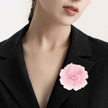 4.33" Soft Pink Flower Hair Clip | Lightweight Elegant & Perfect for Weddings, Parties or Daily Wear. Add a Feminine Touch to Hairstyles, Dresses, Hats & Accessories | Durable & stylish design