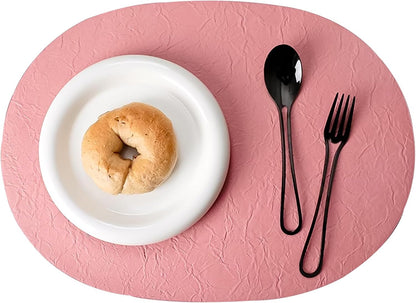 Reversible Oval Placemats Set of 4, Heat Resistant Non Slip Table Mat