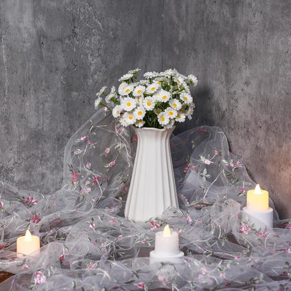 3 Pcs Flower Table Runner 10ft Embroidery Flower