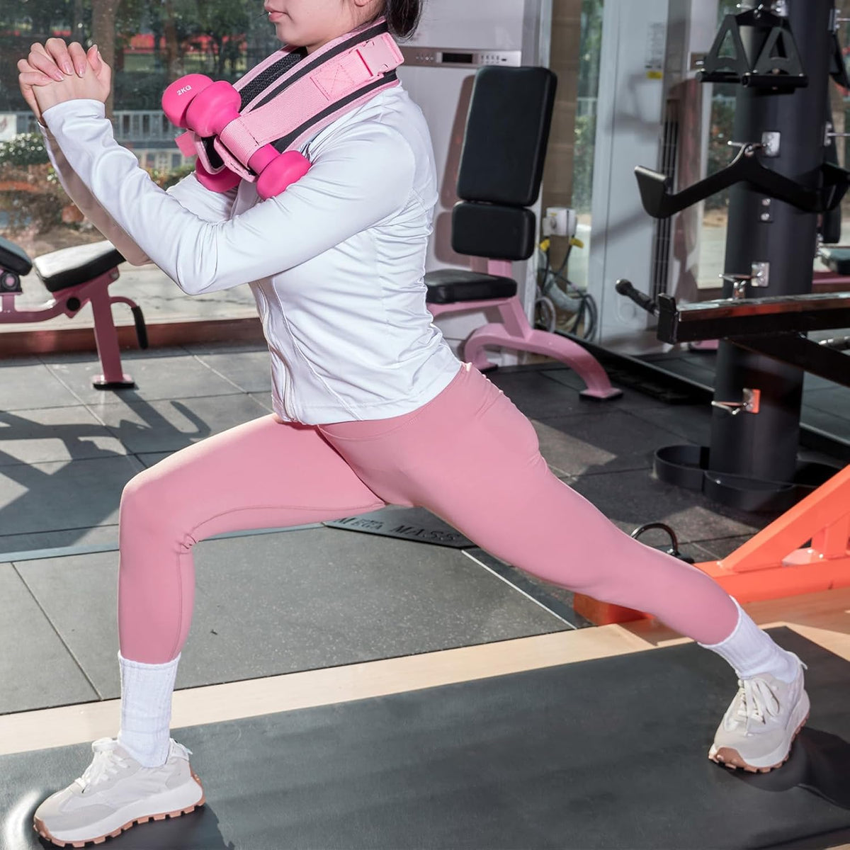 Hip Thrust Belt for Dumbbells,Booty Belt for Hip Thrust Slip-Resistant Padding