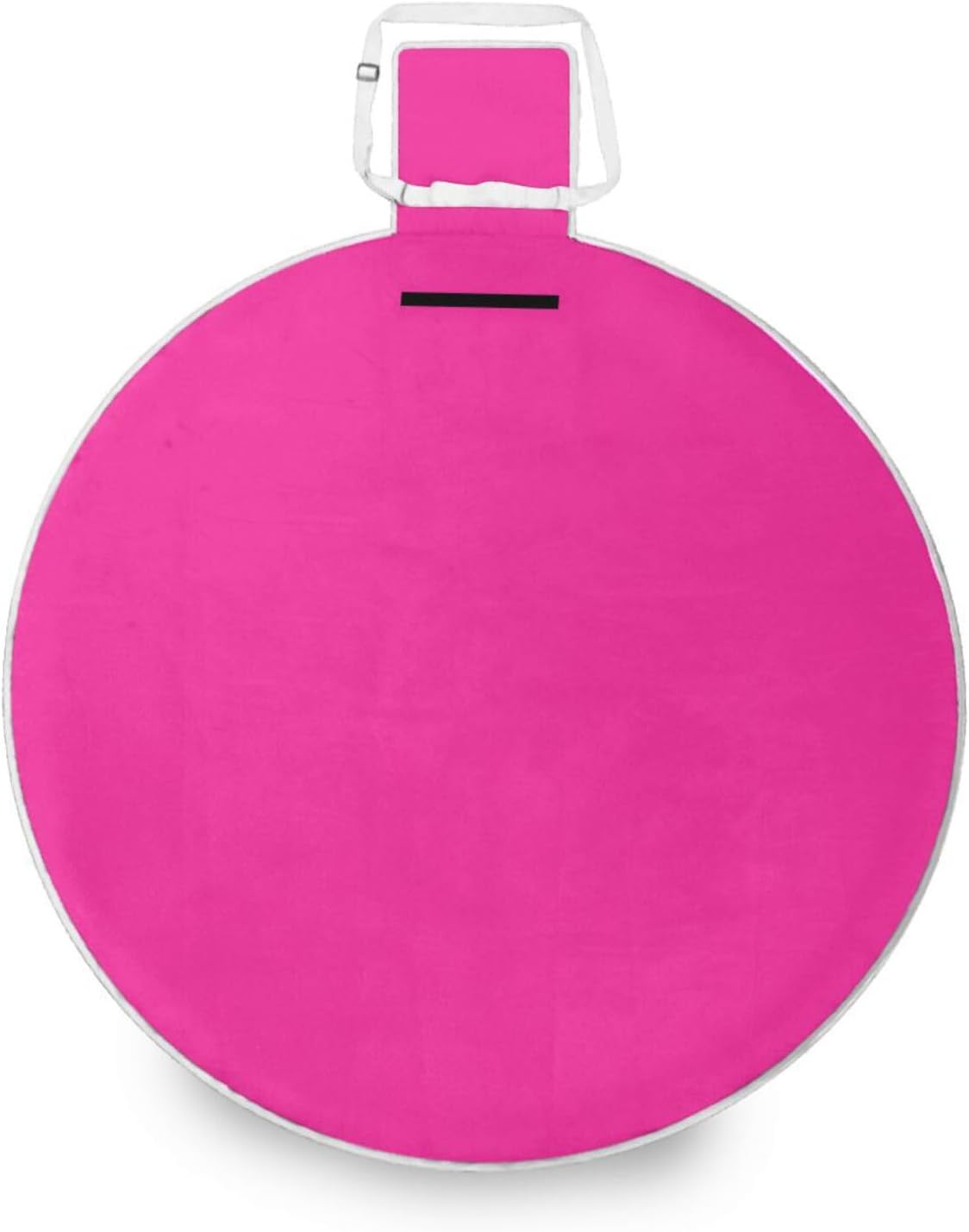 Round Outdoor Play Mat - Fits 2 Adults, Summer Accessories Water-Resistant Portable Picnic Blanket for Spring Summer Camping 58 in (Neon Pink)