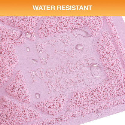 Neater Pets Neater Mat Cat Litter Mat, Thick & Durable Cat Mat for Litter Box, Trapper Pad Catches Mess to Protect Indoor Floors, Soft on Kitty Paws, Anti-Skid Grip Backing, Easy to Clean, Pink