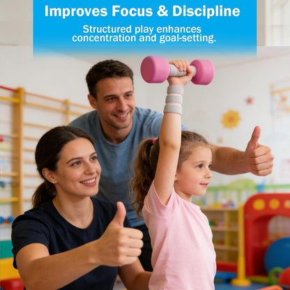 Kids Weight Set - A Pair of 2 Dumbbells for Toddler Childrens Exercise - Foam Dumbbell 1.5lbs Weights Workout Equipment
