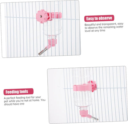 GANAZONO Safe Materials Pet Drinking Fountain Dog Water Holder Automatic Feeder No Leak Pink for Small Pets