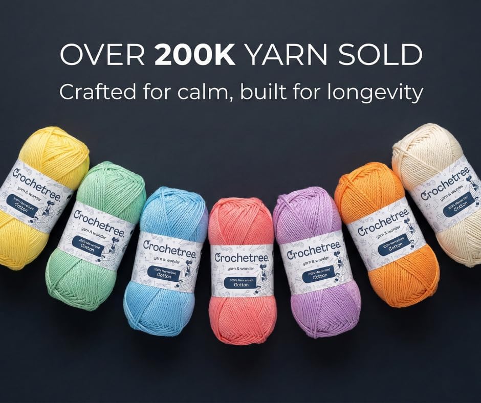 Premium Mercerized Cotton Yarn for Crochet & Knitting – Fingering Weight 4-Ply, 50g (1.76 oz) / 125 m (136 yds), High-Gloss, Anti-Splitting, Fade-Resistant Cotton (Pink Shades)