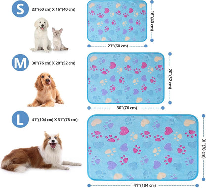 LeapSheep Pet Blankets for Dogs Cats - 3Pack Heart Pattern Super Soft Fluffy Dog Blankets for Small Medium Large Doggy Kitten (Heart, Small)