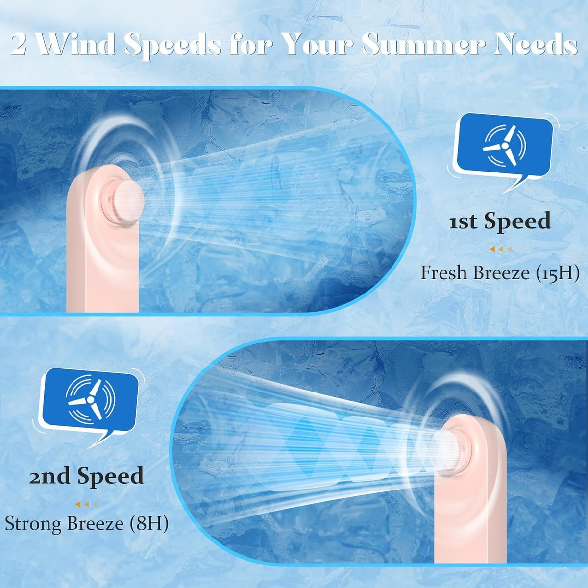 Portable Handheld Fan, 2 IN 1 Mini Hand Fan, Battery Operated [8-15 Working Hours], USB Rechargeable Personal Foldable Fan for Indoor, Small Pocket Fans Travel Essentials for Outdoor (Pink)