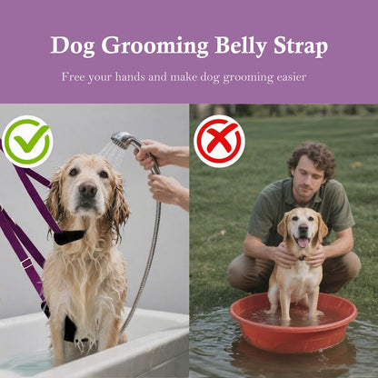 Pet Grooming Loop and Belly Strap for Dogs with Extension Strap, Nylon Restraint Noose Adjustable Slip Rope Dog Grooming Supplies for Dog Grooming Arm and Pet Grooming Table - 3 Pack