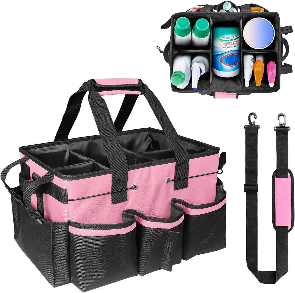 Large Cleaning Caddy Bag-Wearable, Waterproof, Heavy, Duty