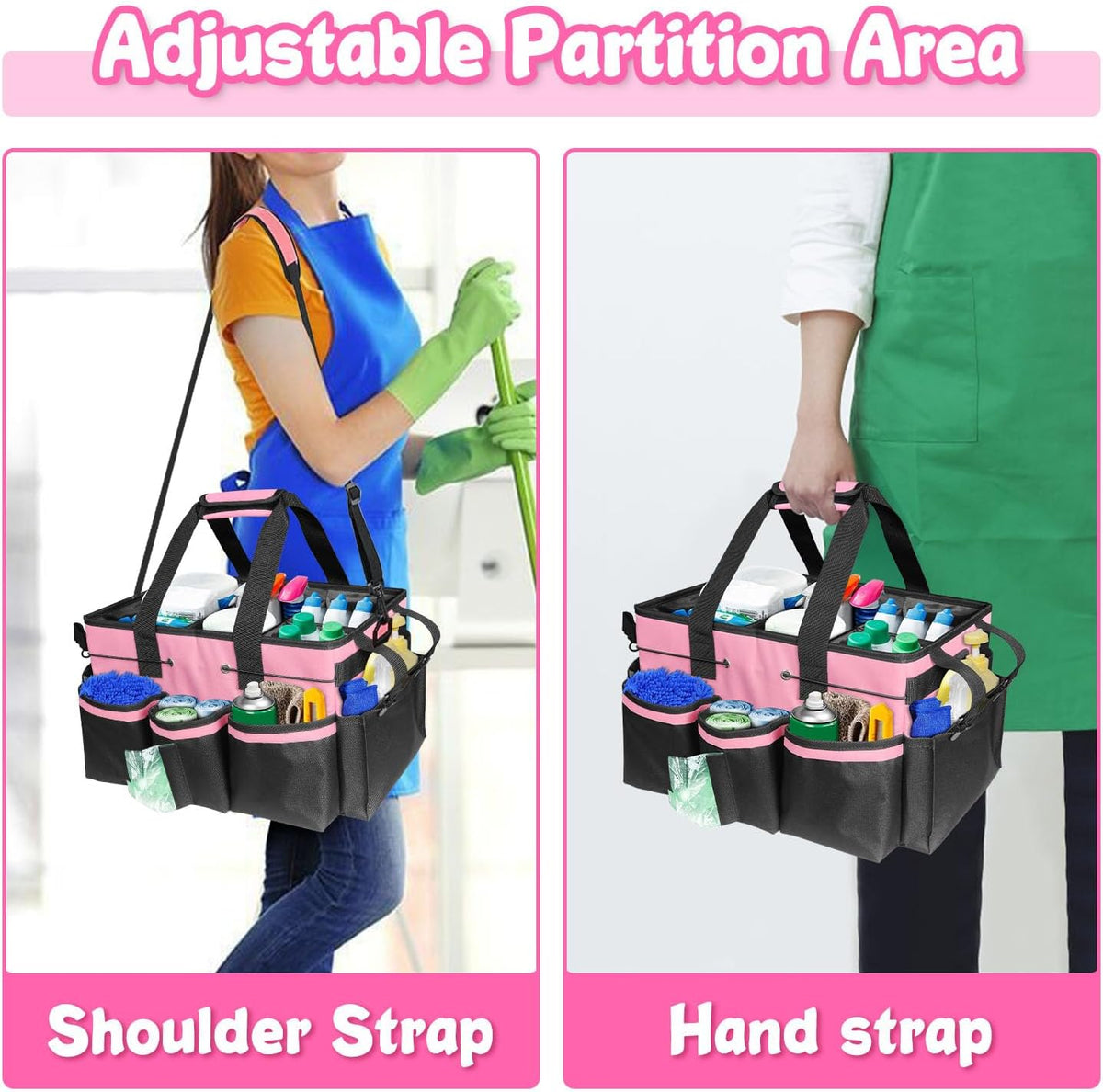 Large Cleaning Caddy Bag-Wearable, Waterproof, Heavy, Duty