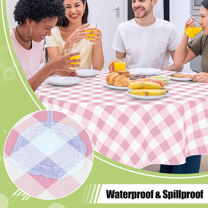 Picnic Table Cloth, Vinyl Tablecloths with Flannel Backing, 60" Round