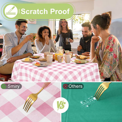 Picnic Table Cloth, Vinyl Tablecloths with Flannel Backing, 60" Round