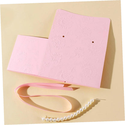 Healeved Mini and Medium Boxes Set, Pink Floral Embossed Candy Wrapping Paper Boxes with Pearl Chain, Small Party and Wedding Present Packaging Bags