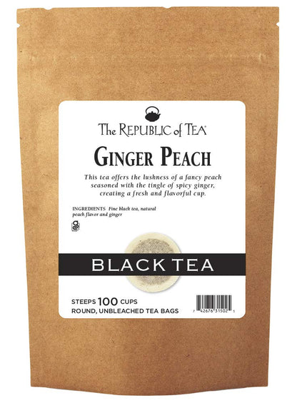 Ginger Peach Super Refill Black Tea, 100 Count