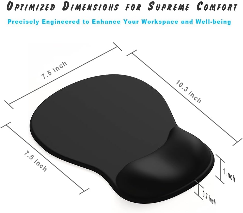 ErgoComfort Gel Wrist Rest Mouse Pad-Ergonomic Office Mousepad with Wrist Support-Non-Slip, Design Desk Accessories Mat for Home&Game Decor (02Pink Serenity)
