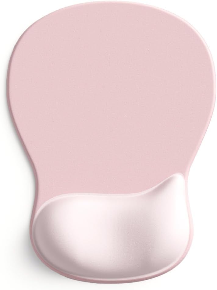 ErgoComfort Gel Wrist Rest Mouse Pad-Ergonomic Office Mousepad with Wrist Support-Non-Slip, Design Desk Accessories Mat for Home&Game Decor (02Pink Serenity)