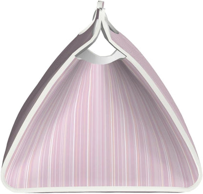 Pastel Light Pink Thin Stripes Pattern Tissue Box Cover Rectangle Pu Leather Tissue Box Holder for Car Bathroom Bedroom Desk Tabletop Decor