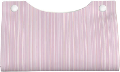 Pastel Light Pink Thin Stripes Pattern Tissue Box Cover Rectangle Pu Leather Tissue Box Holder for Car Bathroom Bedroom Desk Tabletop Decor