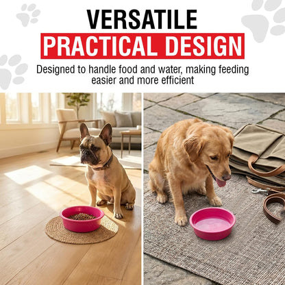 Loving Pets Dolce Luminoso Dog Bowl, Medium Pink