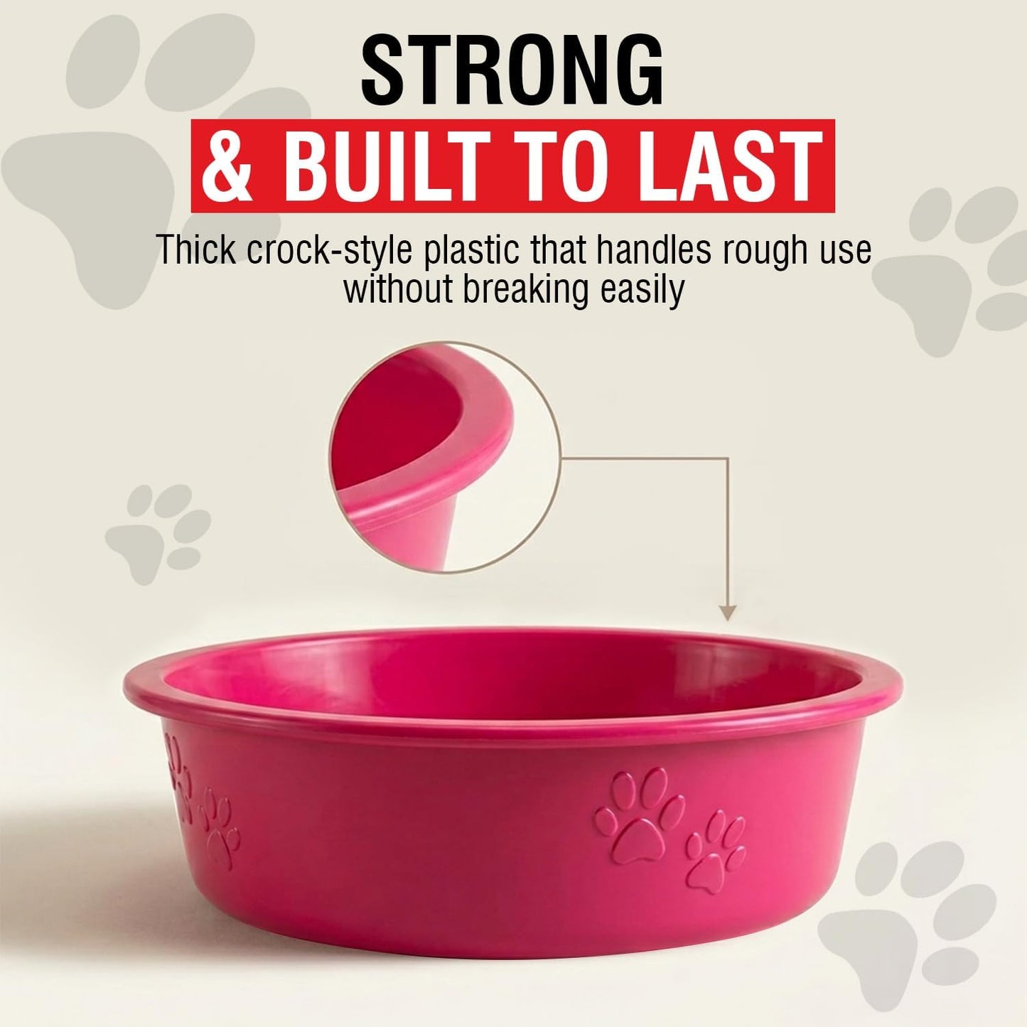Loving Pets Dolce Luminoso Dog Bowl, Medium Pink