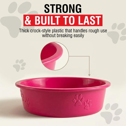 Loving Pets Dolce Luminoso Dog Bowl, Medium Pink